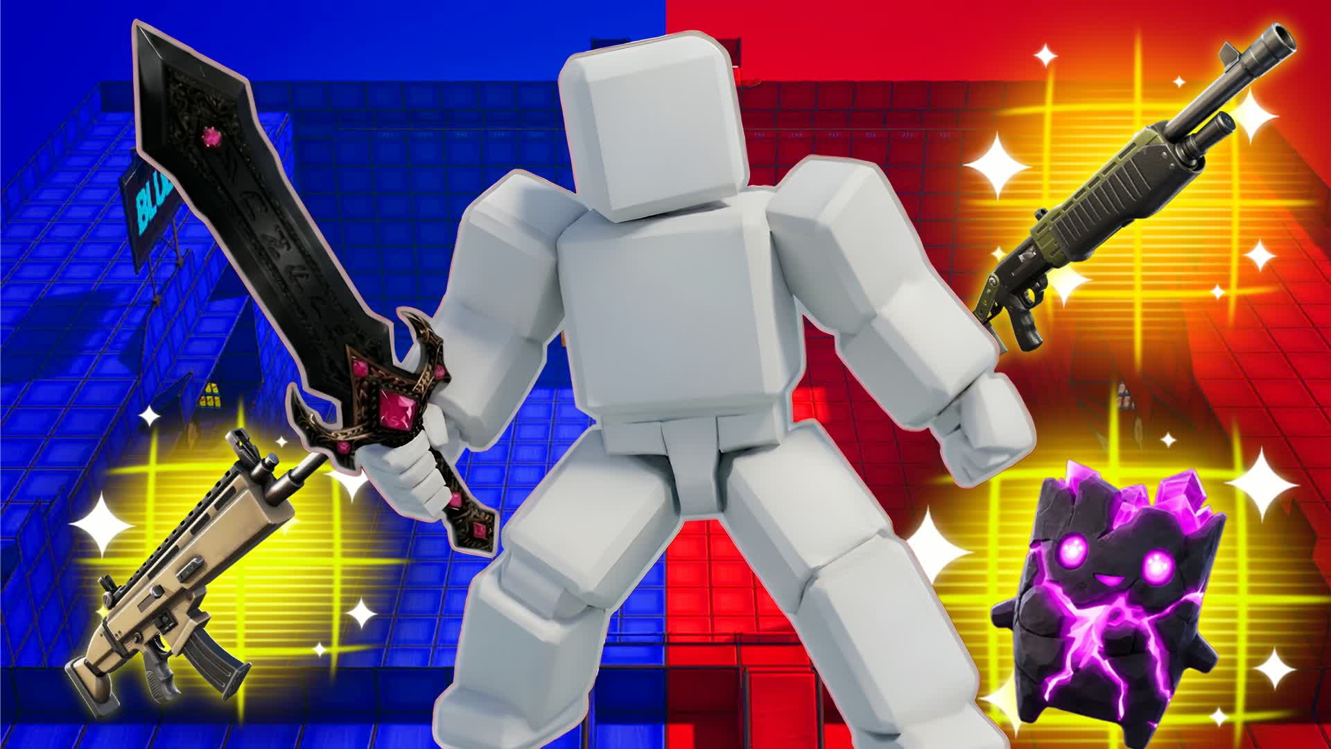 SUPER OLISE RED VS BLUE ๐ด๐ต UNC 67 โ Fortnite Creative map