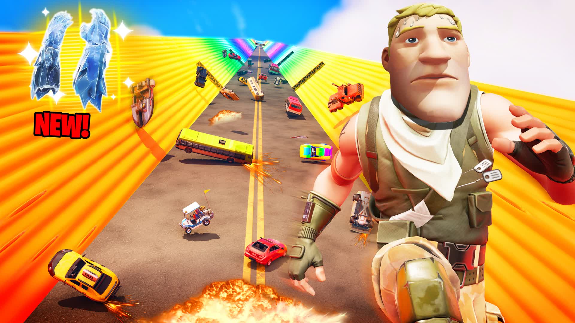 MEGA RAMP SURVIVAL β Fortnite Creative map