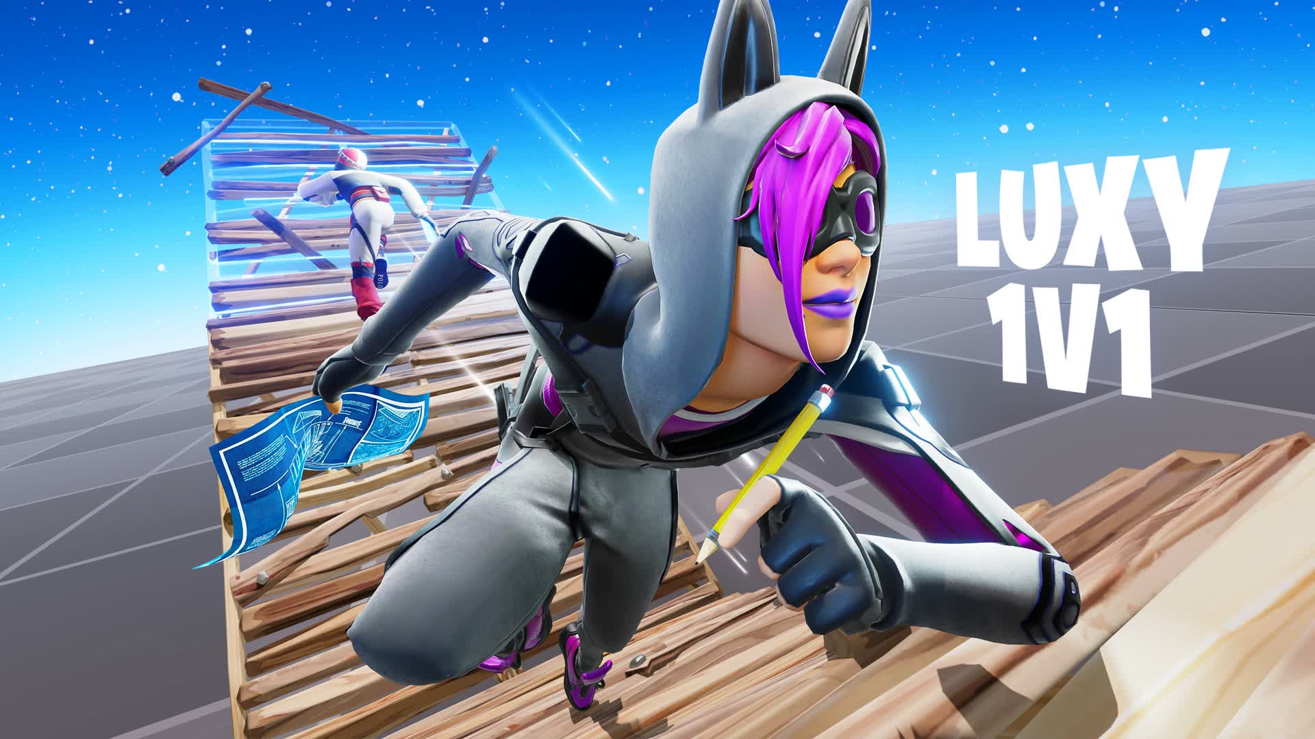 Luxy 1v1 Build Fights (200 Pumps) — Fortnite Creative map