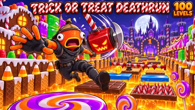 TRICK OR TREAT DEATHRUN ๐ฌ 100 LEVELS โ Fortnite Creative map