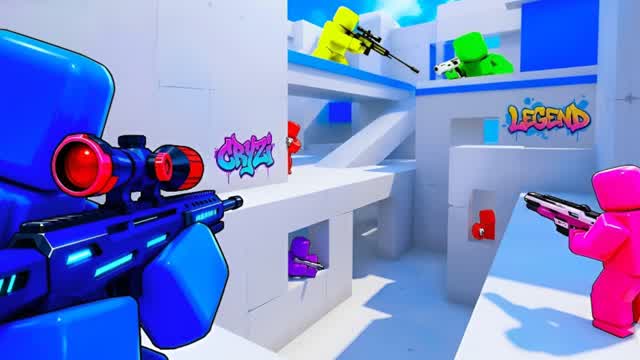 RED VS BLUE π΄π΅ GUNS BATTLE SECRET π€« β Fortnite Creative map