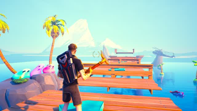100 lvl Summer Deathrun — Fortnite Creative map