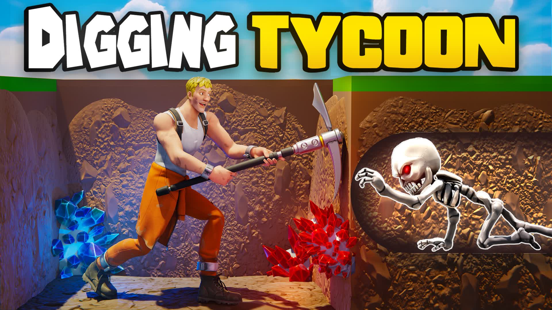 Digging Tycoon 💎 Boss Fight — Fortnite Creative map