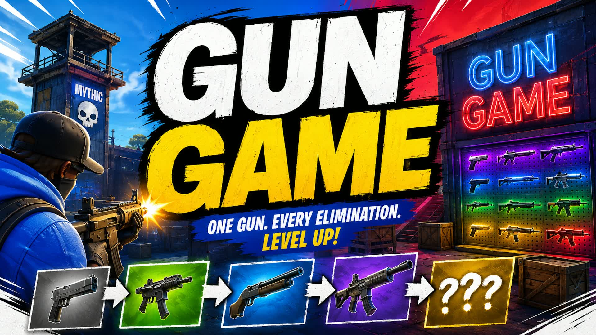 🌟Gun Game Zone🌟 — Fortnite Creative map