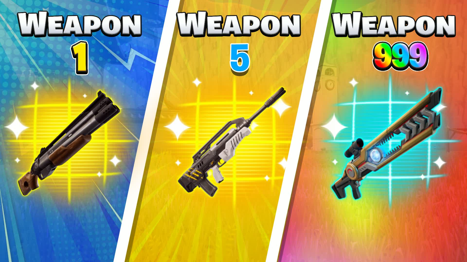 CRAZY GUN GAME ⚡💫 — Fortnite Creative map