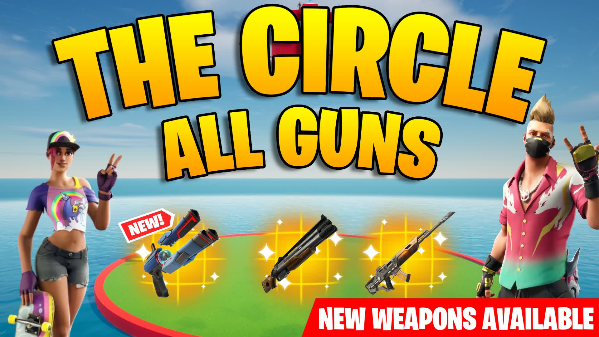 The Circle 1v1 - All Guns β Fortnite Creative map