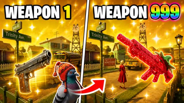 NUKETOWN GUN GAME 🔫 ONE SHOT — Fortnite Creative map