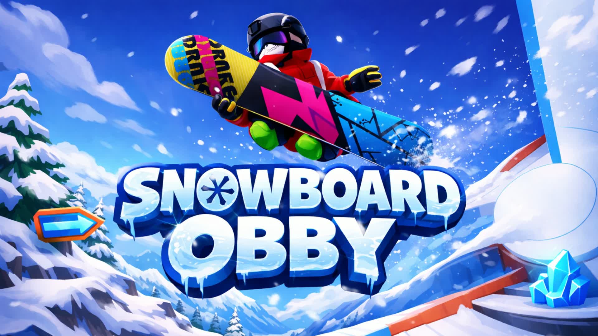 SNOWBOARD OBBY *NEW* — Fortnite Creative map