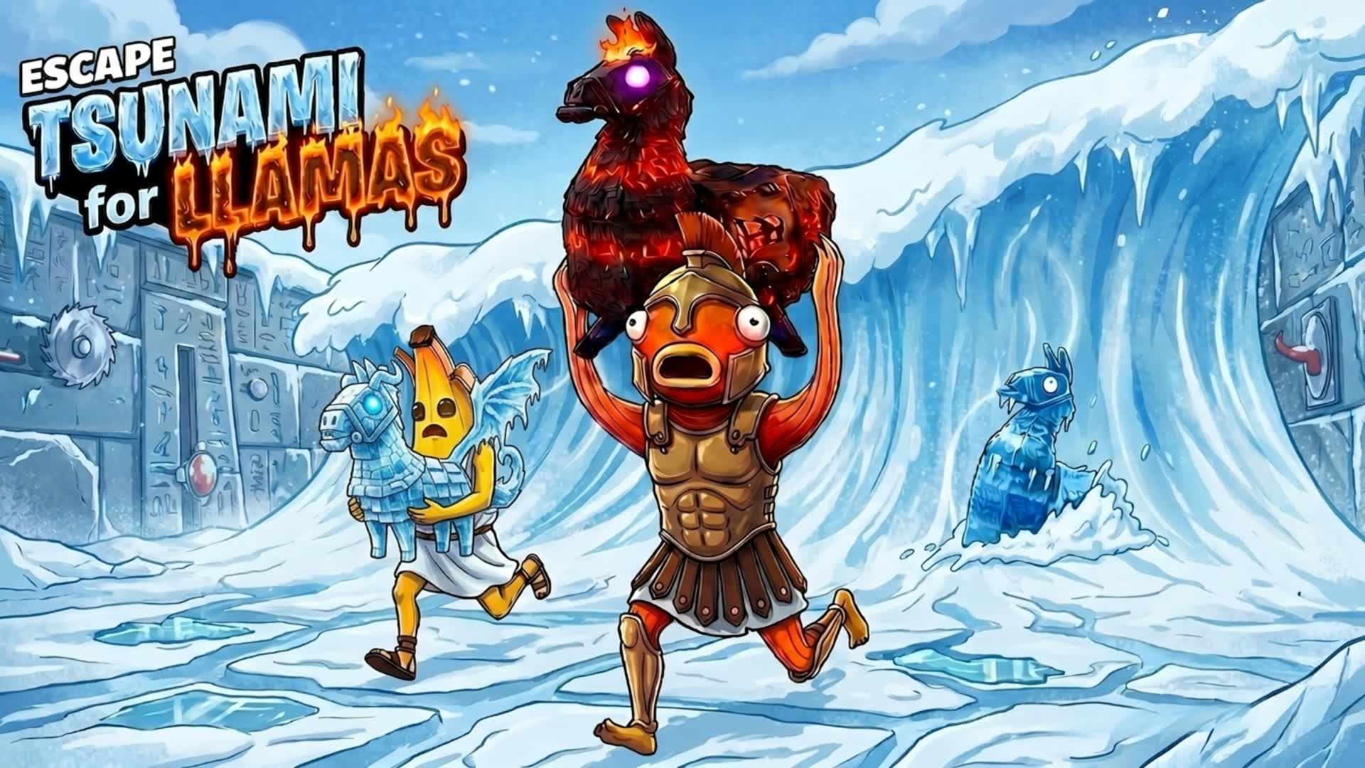 ESCAPE TSUNAMI FOR LLAMAS โ Fortnite Creative map