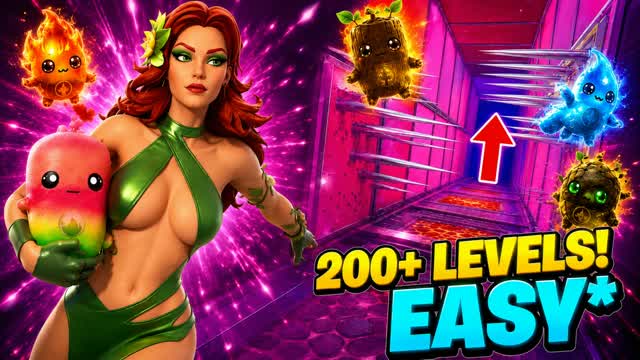 PARKOUR EASY + 200 LEVELS SPIRITS — Fortnite Creative map