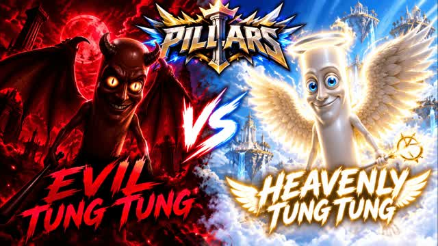 Godly Vs Evil Tung Pillars — Fortnite Creative map