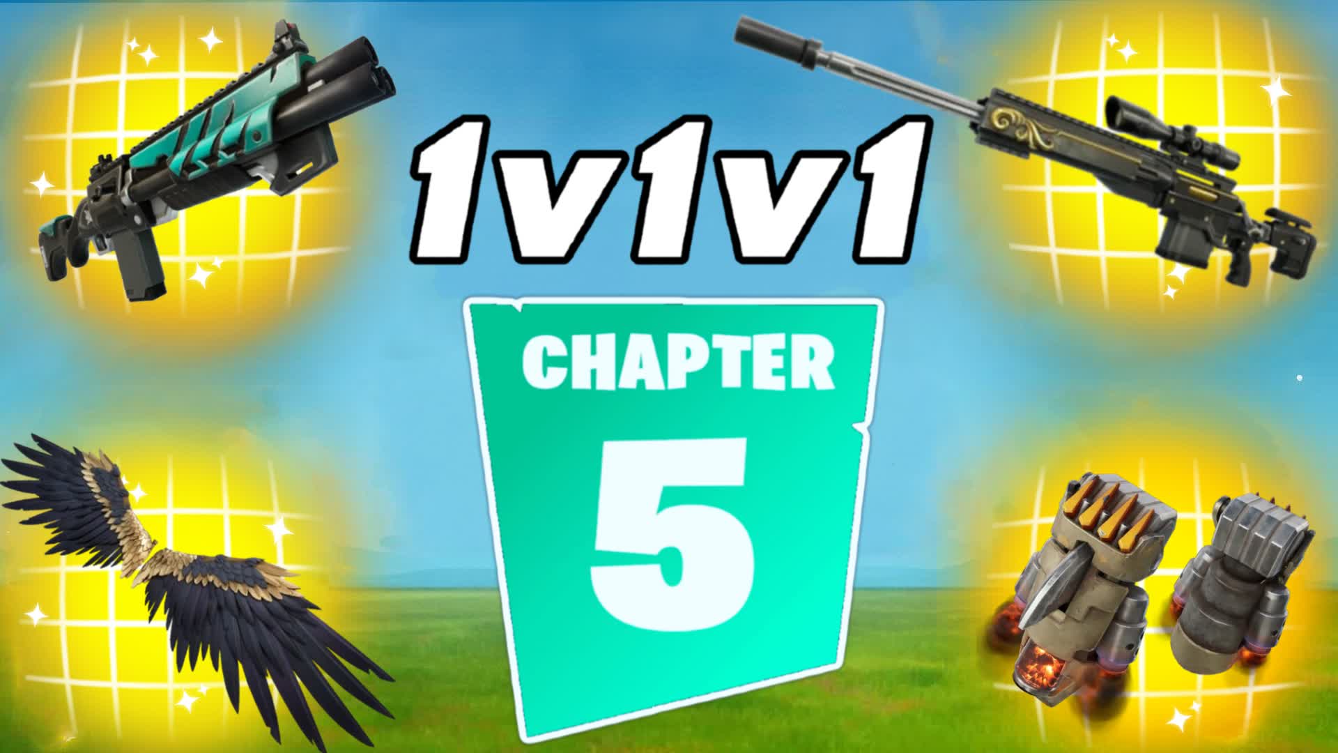 1v1v1 CHAPTER 5 PVP 1v2 1v1v1v1 FFA Hero — Fortnite Creative map