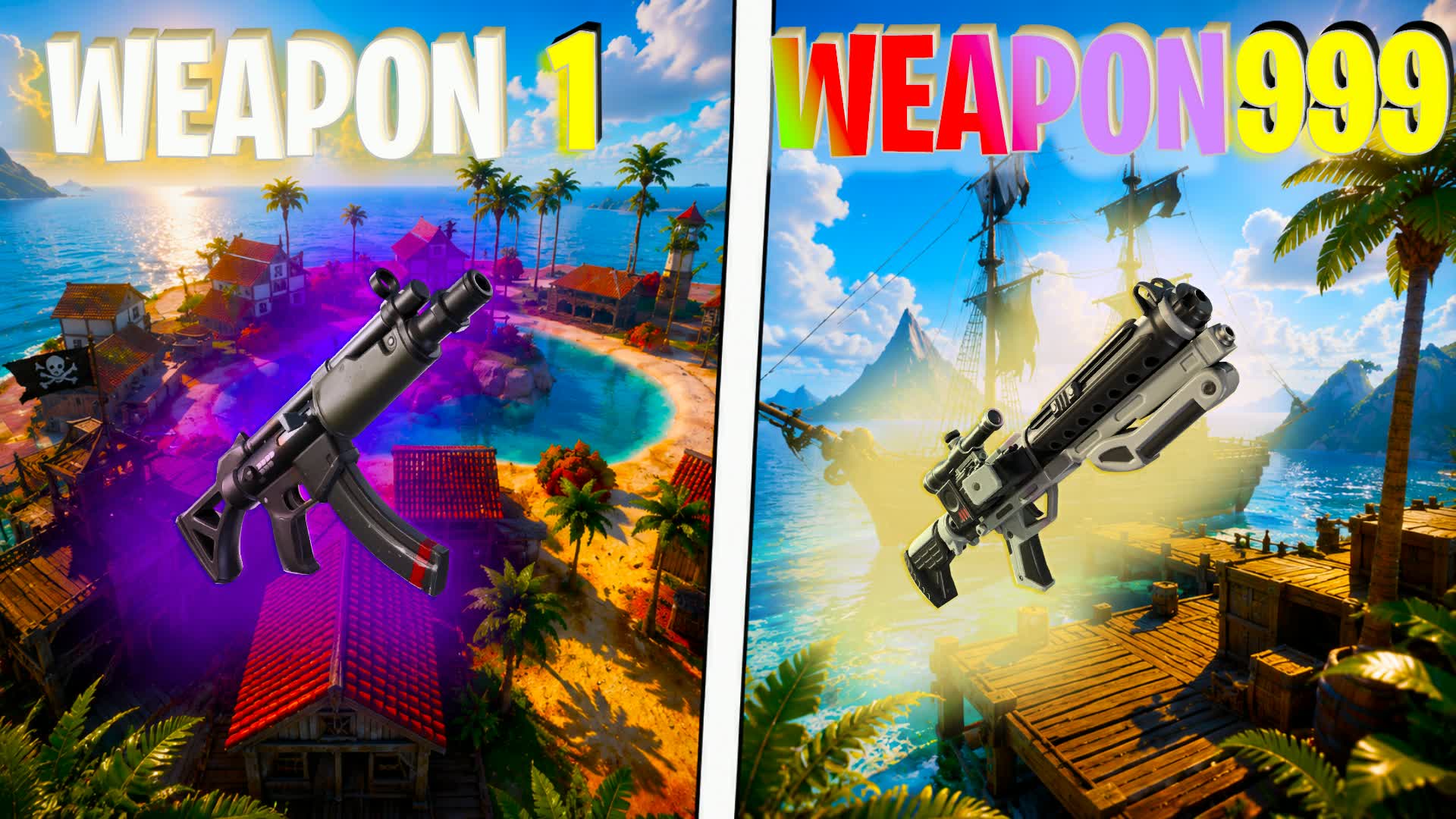 SEASIDE GUN GAME 🔫 SUMMER ONE SHOT — Fortnite Creative map