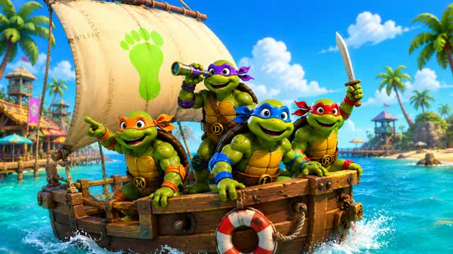 โญ TMNT OPEN WORLD 99 BOTS โ Fortnite Creative map