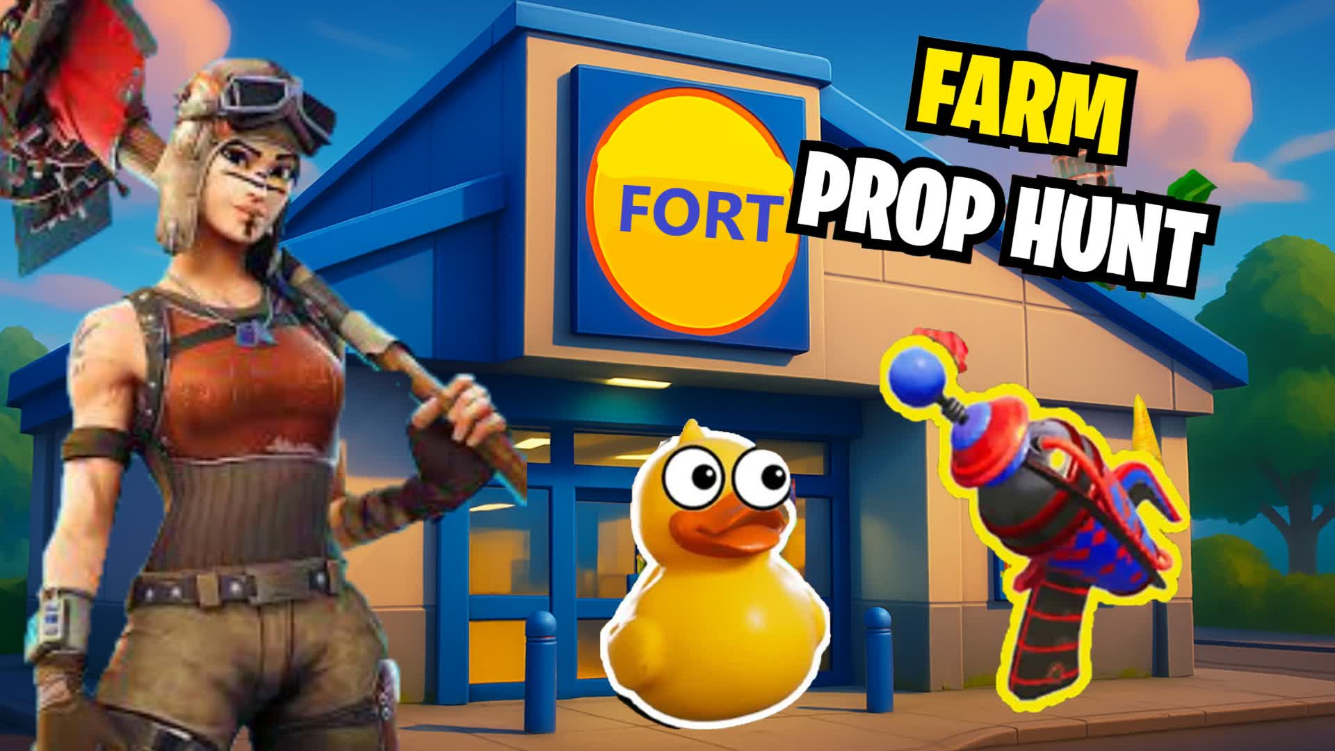 Hide and Seek in einem Laden Prop hunt🔫 — Fortnite Creative map