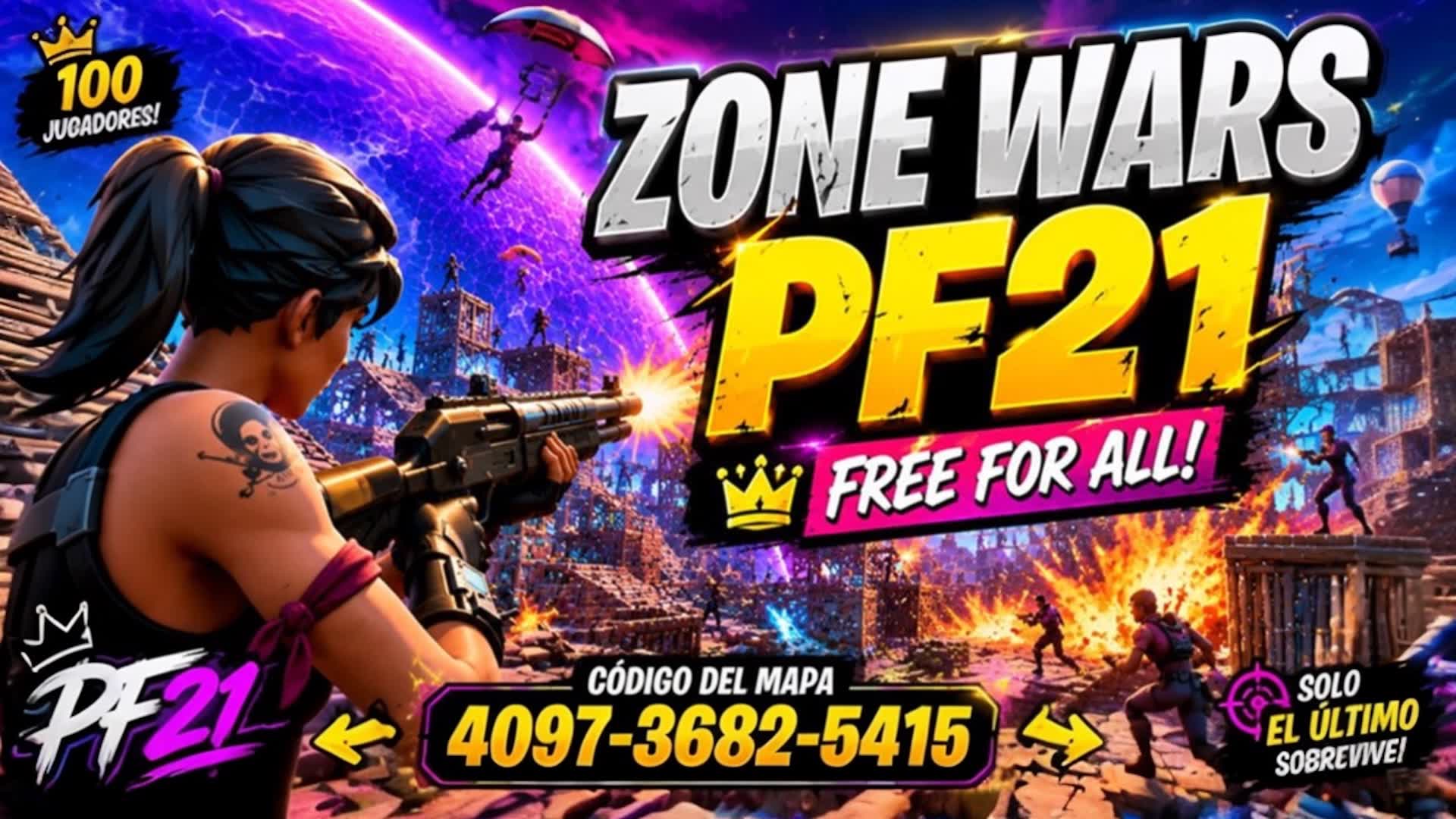ZONE WARS PF21 ♥️ — Fortnite Creative map