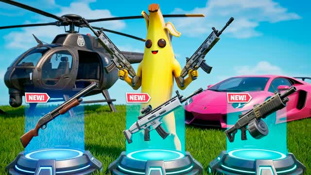 1v1v1 Build Fights With All Weapons — Fortnite Creative map