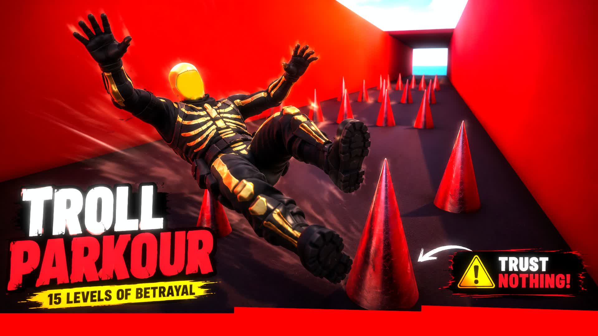 TROLL PARKOUR | 15 LEVELS โญ โ Fortnite Creative map