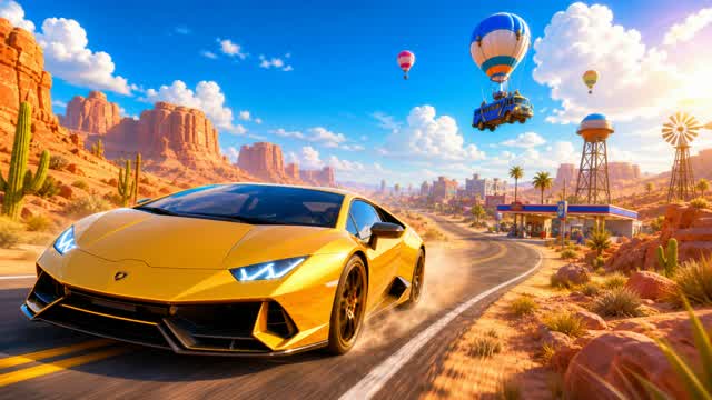 Cars Desert Open World — Fortnite Creative map