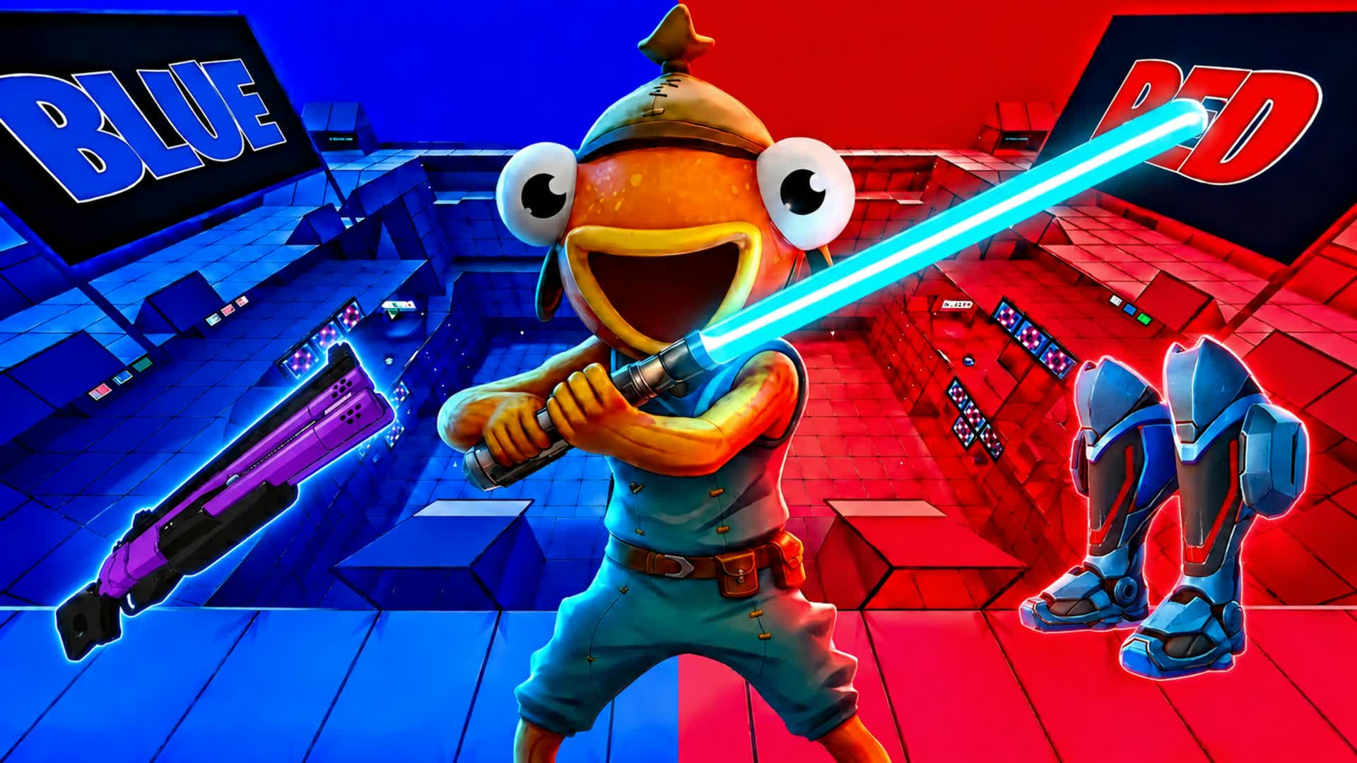 RVB LOUCO VERMELHO VS AZUL — Fortnite Creative map