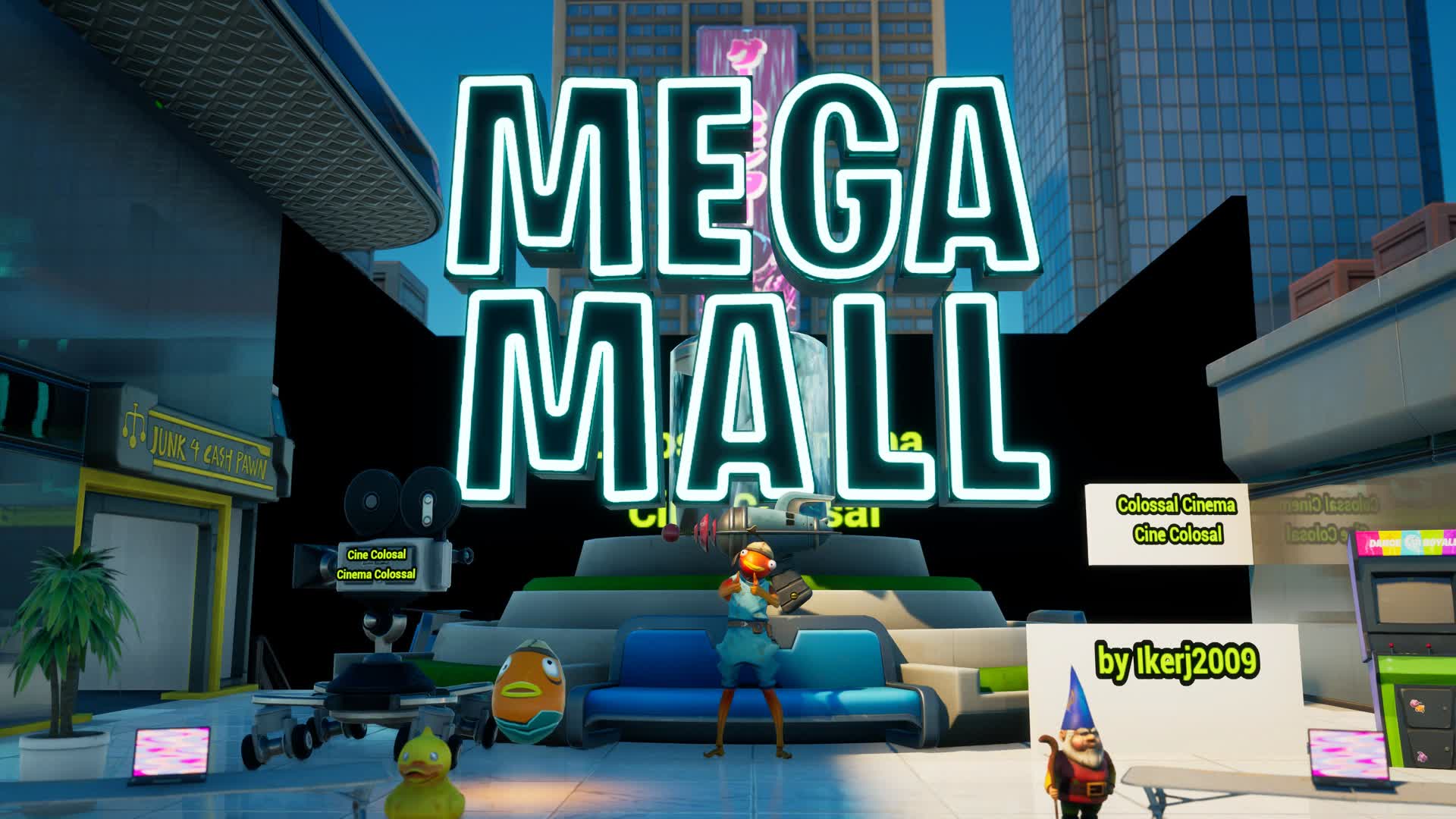 Prop hunt in the Mega Mall — Fortnite Creative map