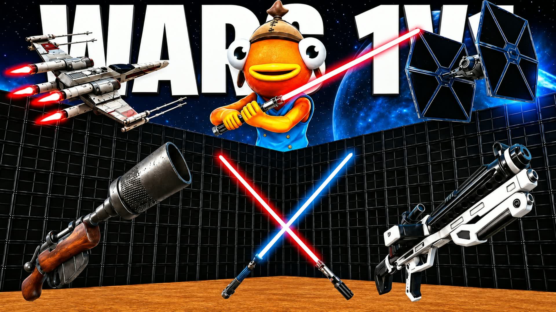 EXOTIC STAR WARS 1V1 ALL GUNS & CARS — Fortnite Creative map