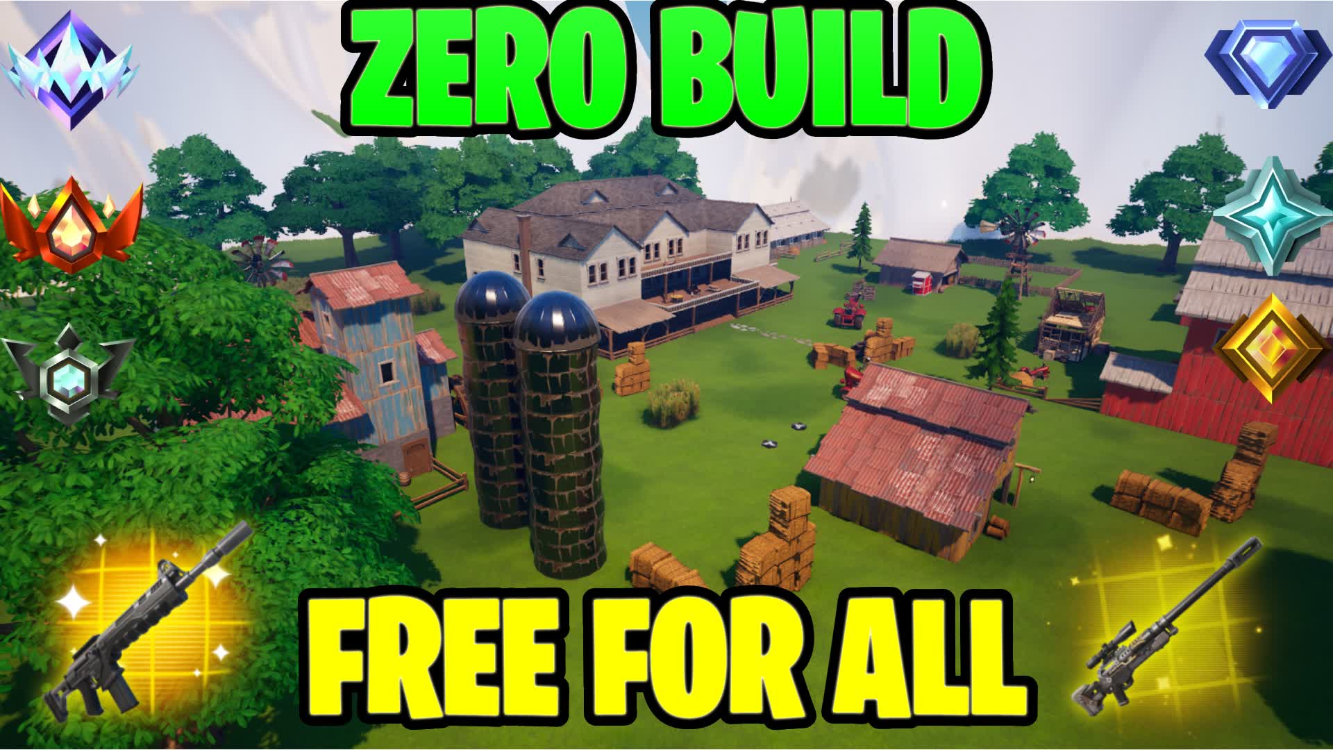 Zero Build Free for All — Fortnite Creative map