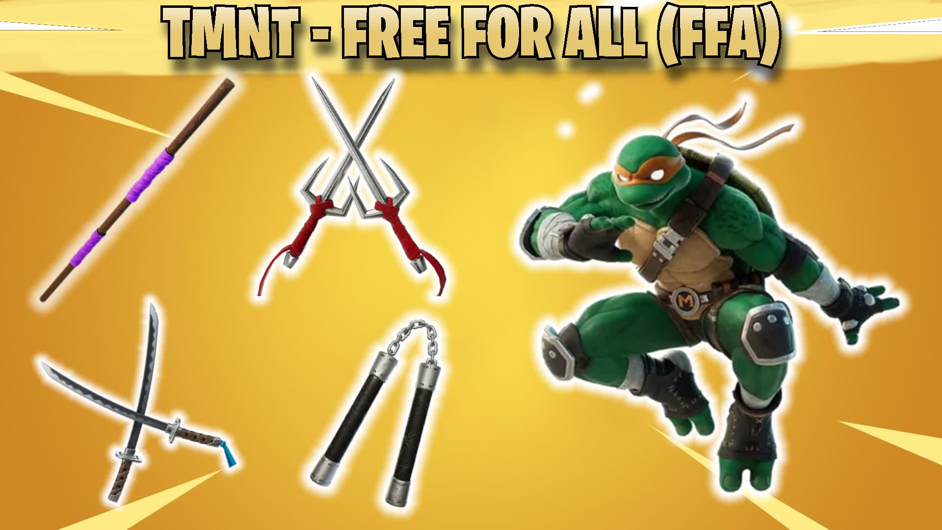 TMNT⭐ - FREE FOR ALL (FFA) — Fortnite Creative map