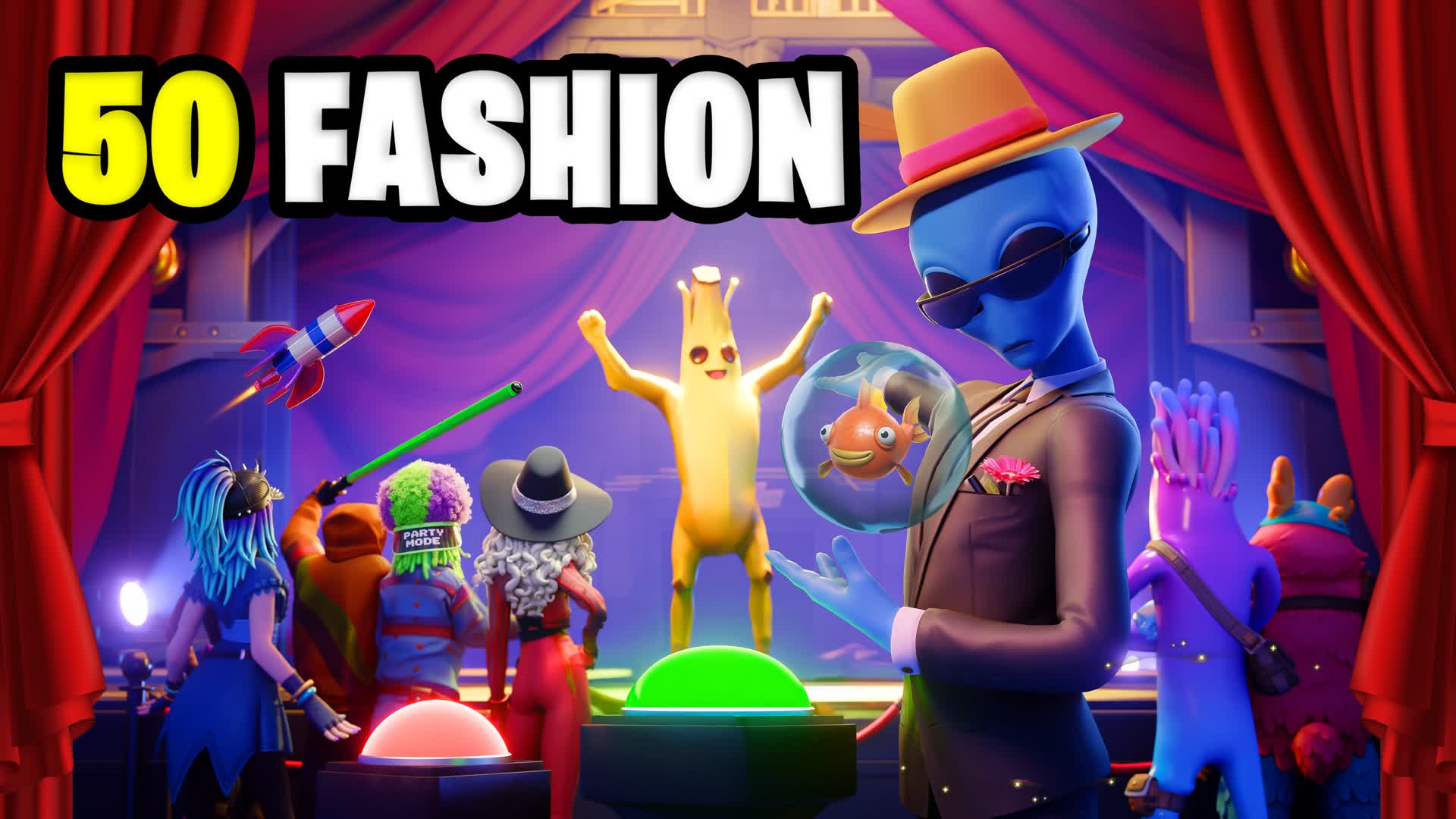 50 FASHION SHOW 🎭 — Fortnite Creative map