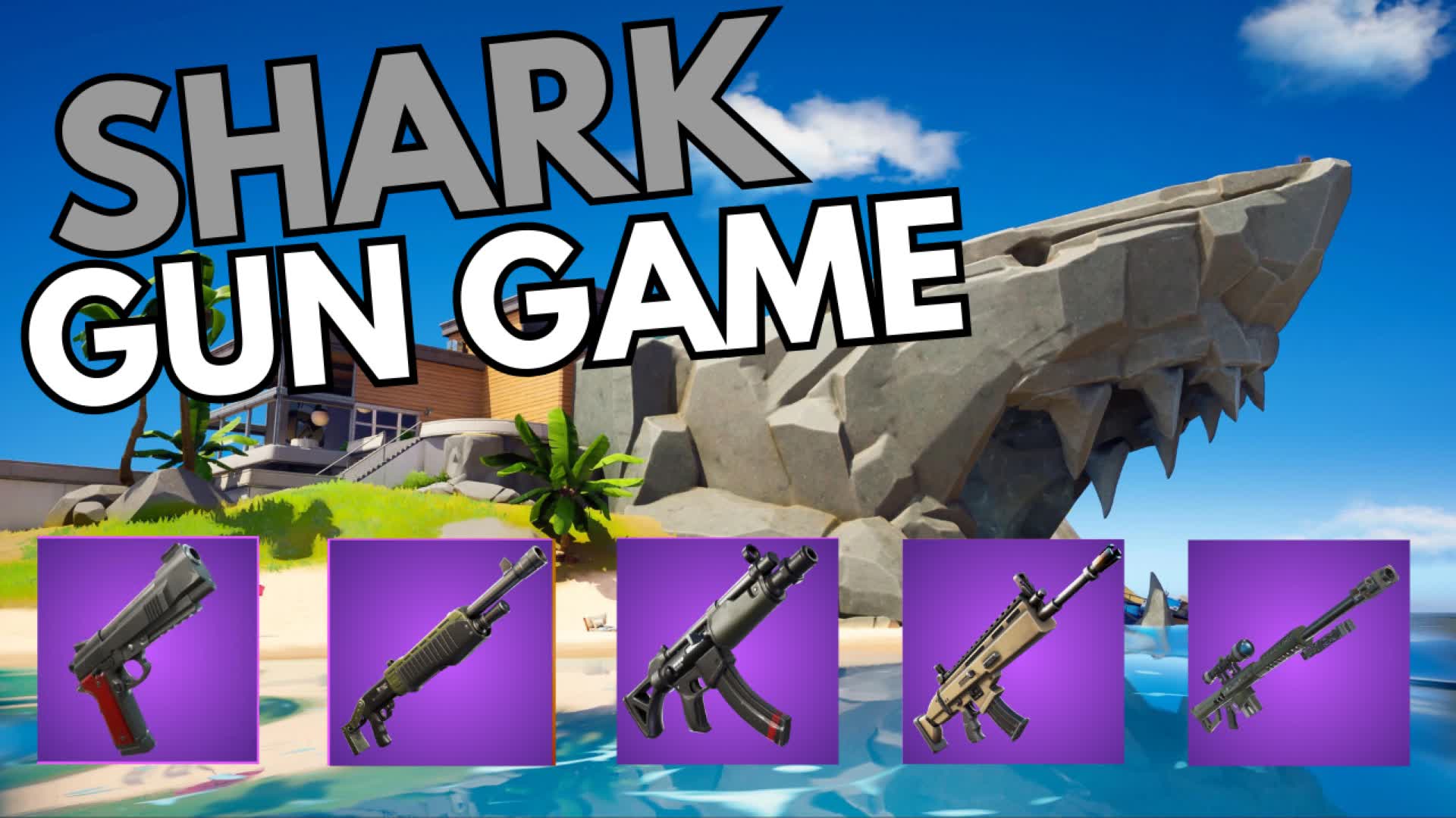 SHARK GUN GAME β Fortnite Creative map