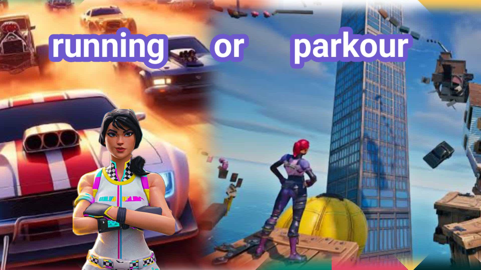 Race and Parkour — Fortnite Creative map