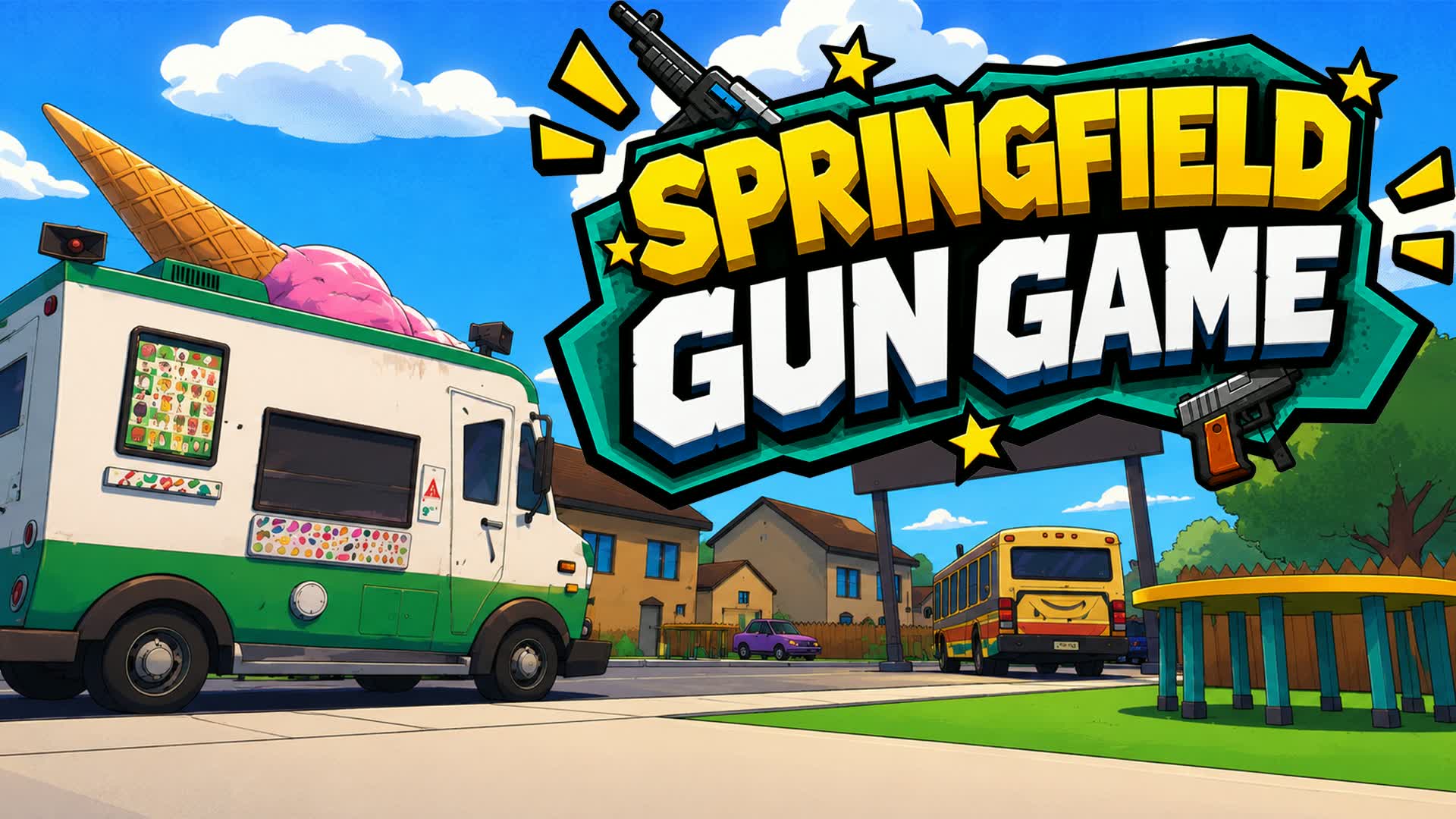 GUN GAME SPRINGFIELD SIMPSONS (FFA) β Fortnite Creative map