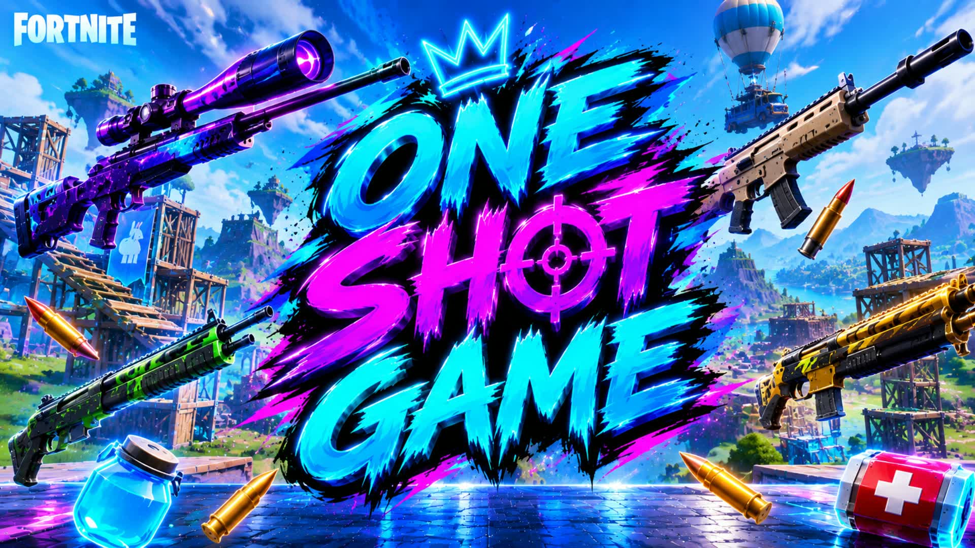 one shot game — Fortnite Creative map