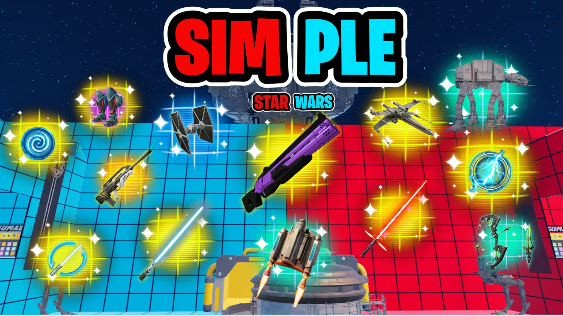 SIMPLE STAR WARS RED VS BLUE🔴🔵 — Fortnite Creative map