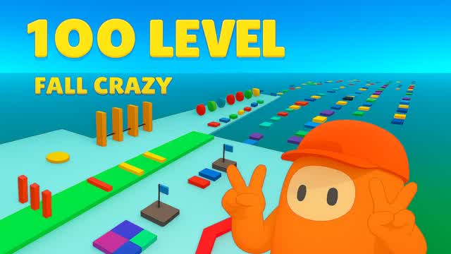 100 LEVELS OBBY FALL GUYS — Fortnite Creative map