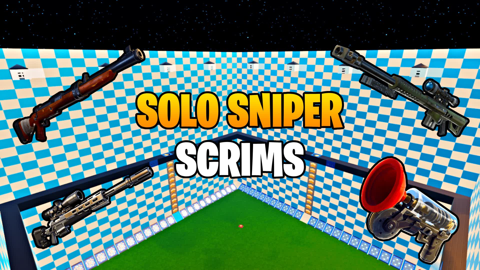 🎯SUPER SNIPER ONE SHOT💥سكرمز سنايبر — Fortnite Creative map