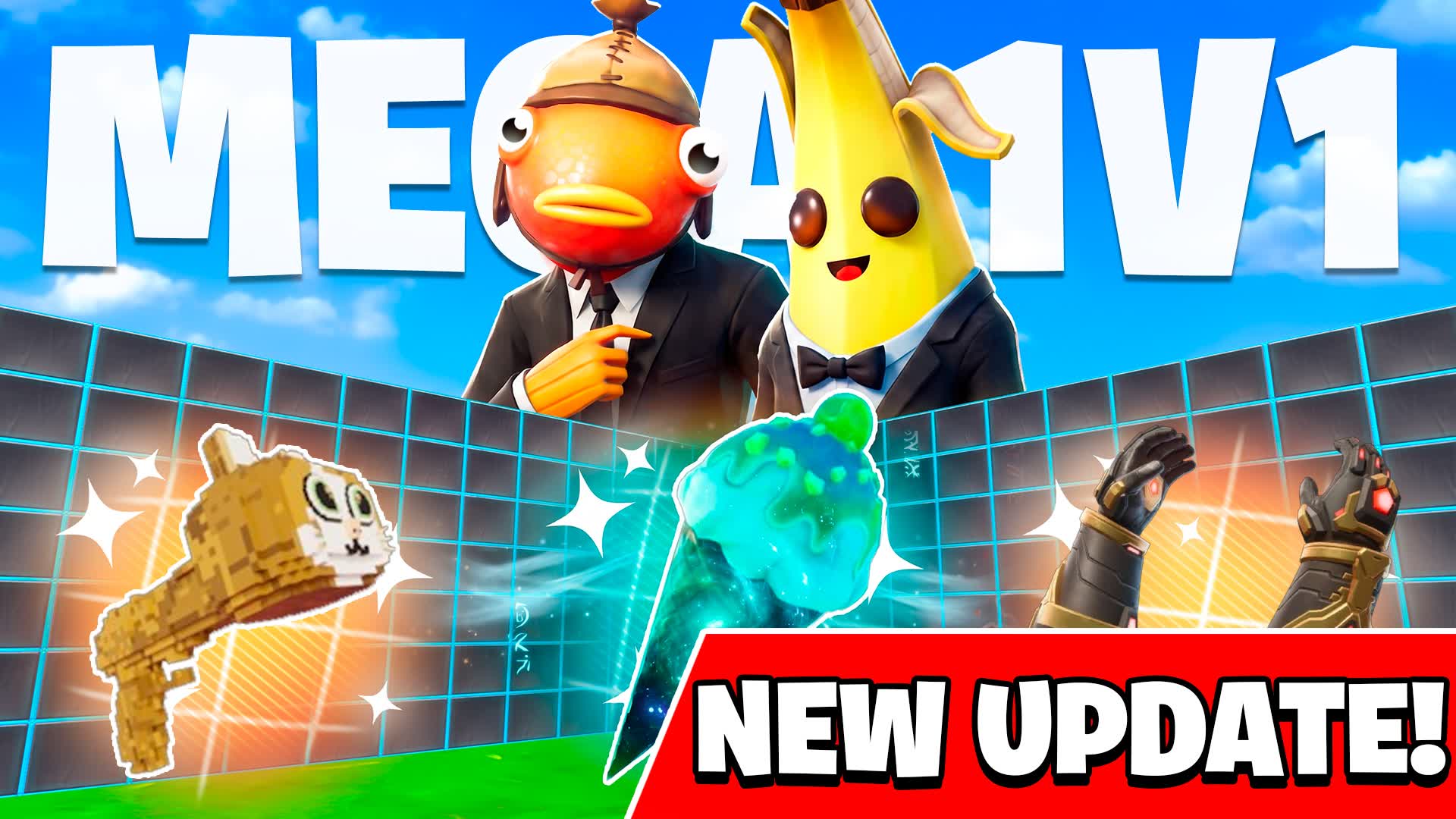 MEGA 1V1 FFA - ALL GUNS β Fortnite Creative map