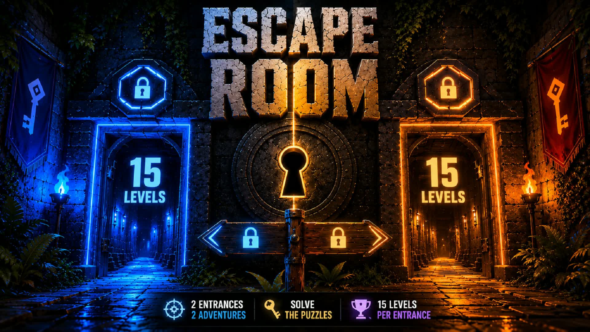 EscapeRoom 15-15 level — Fortnite Creative map
