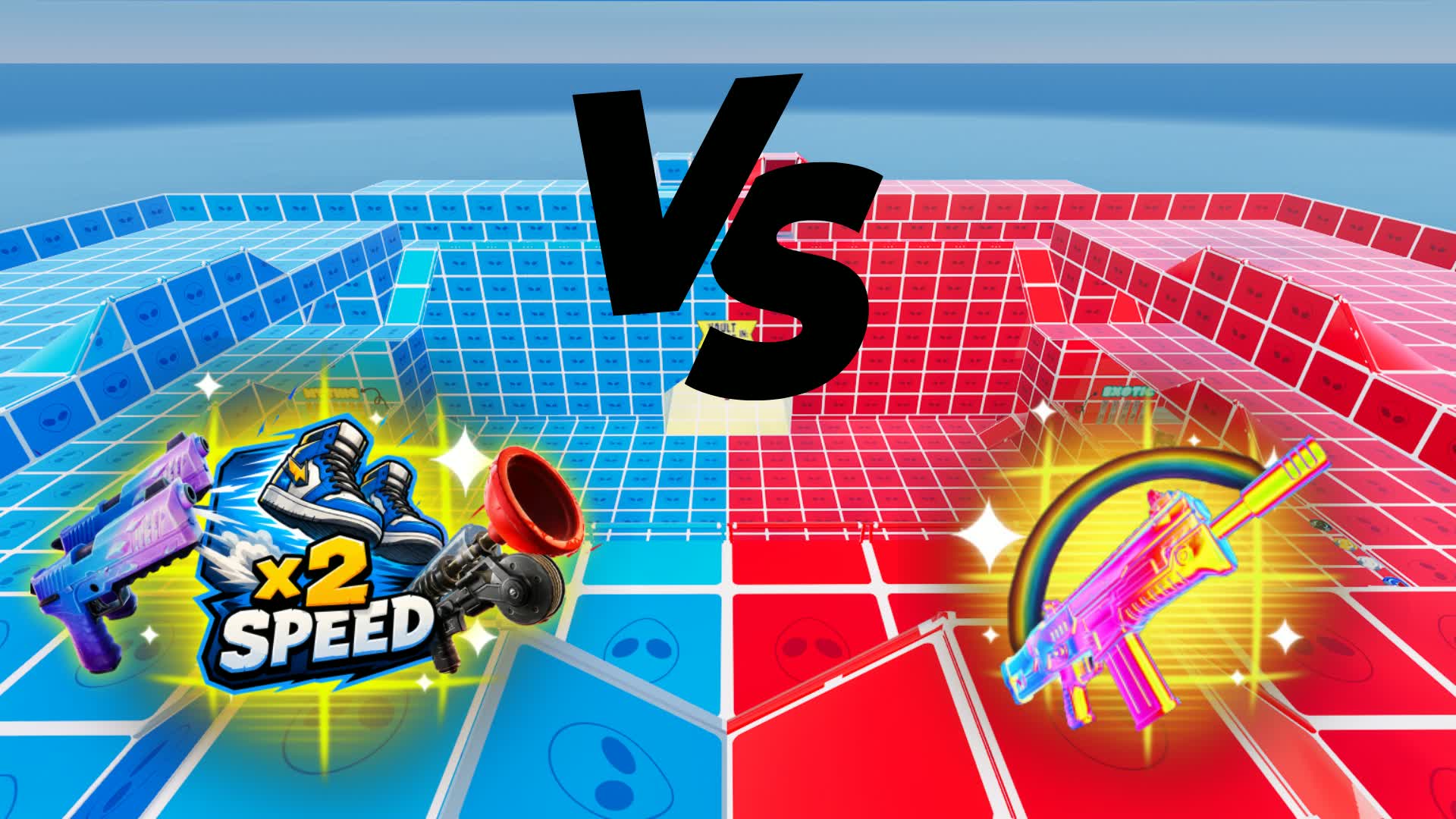VERMELHO CRAYZ VS AZUL LOUCO 🔴🔵 — Fortnite Creative map