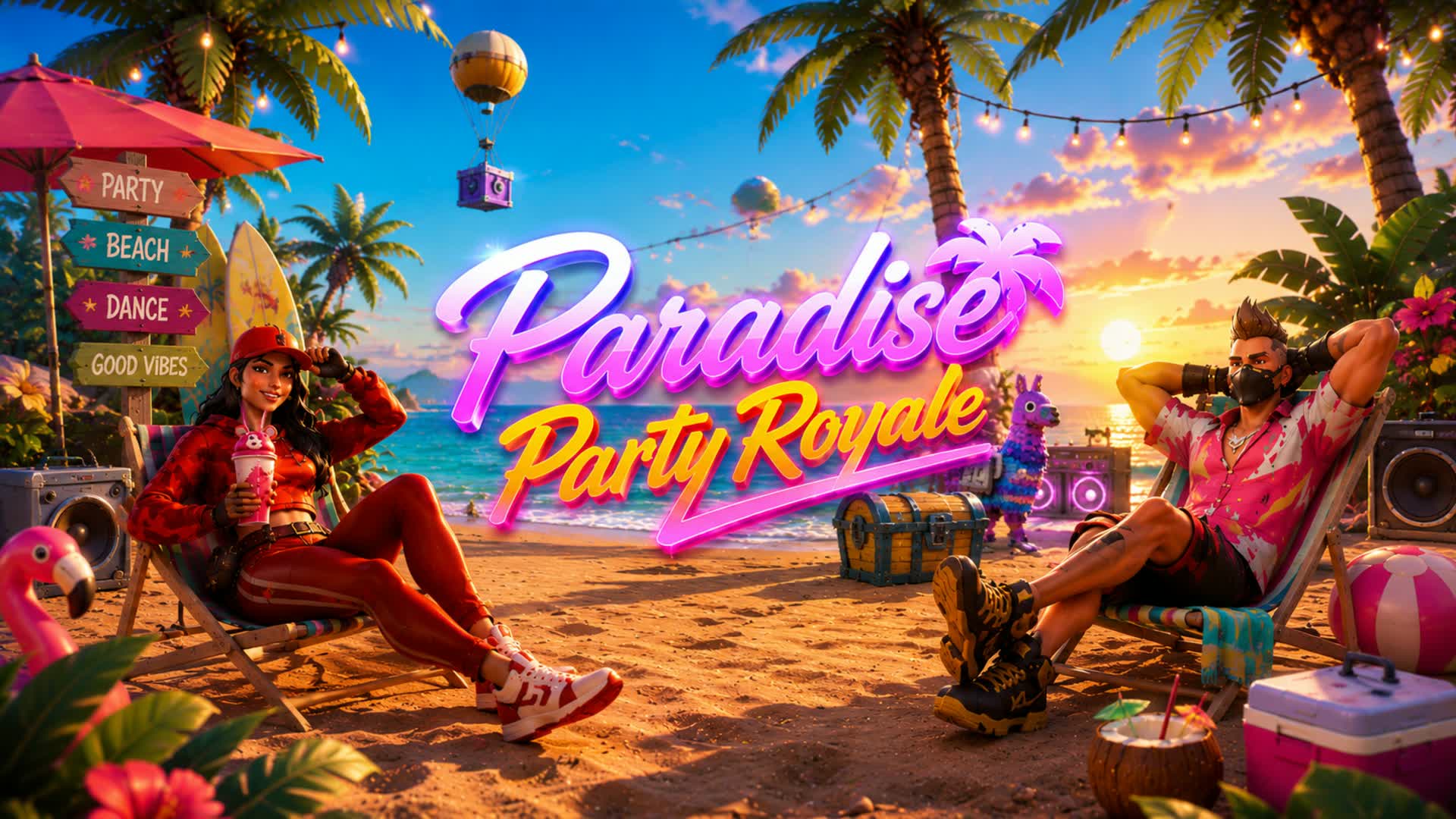 🌴 Paradise PARTY ROYALE FR 🌴 — Fortnite Creative map