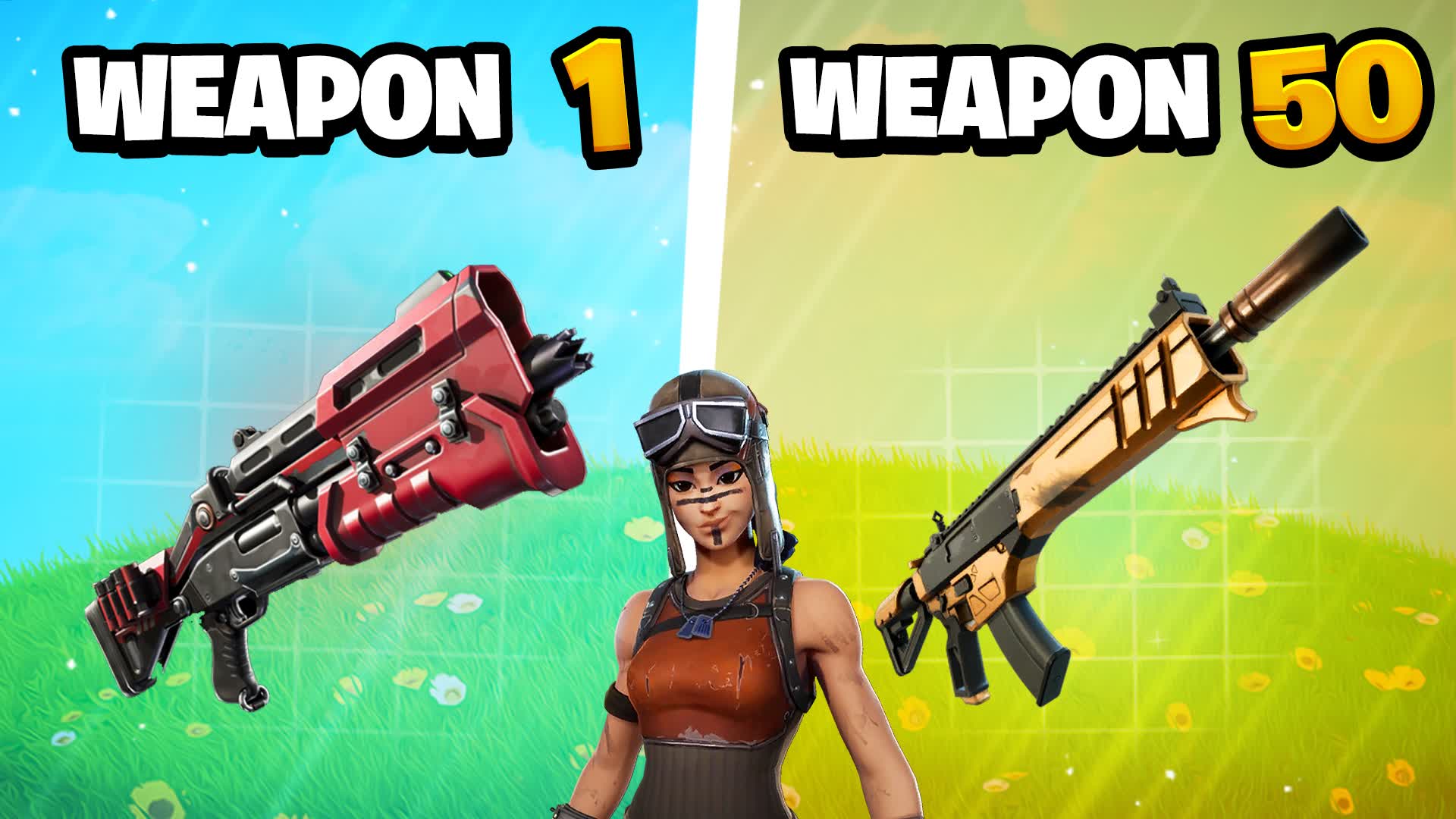 GUN GAME ONE SHOT🎯 — Fortnite Creative map