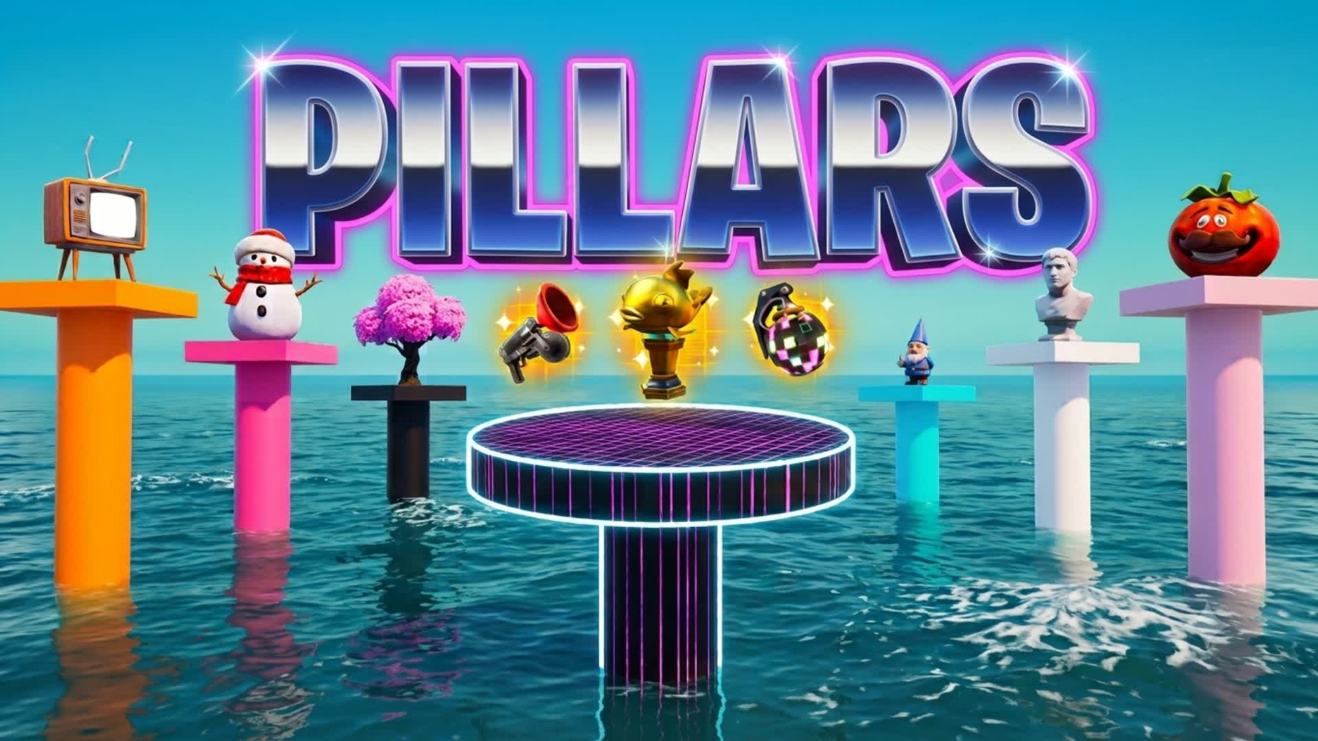 SUMMER BEACH PILLARS — Fortnite Creative map