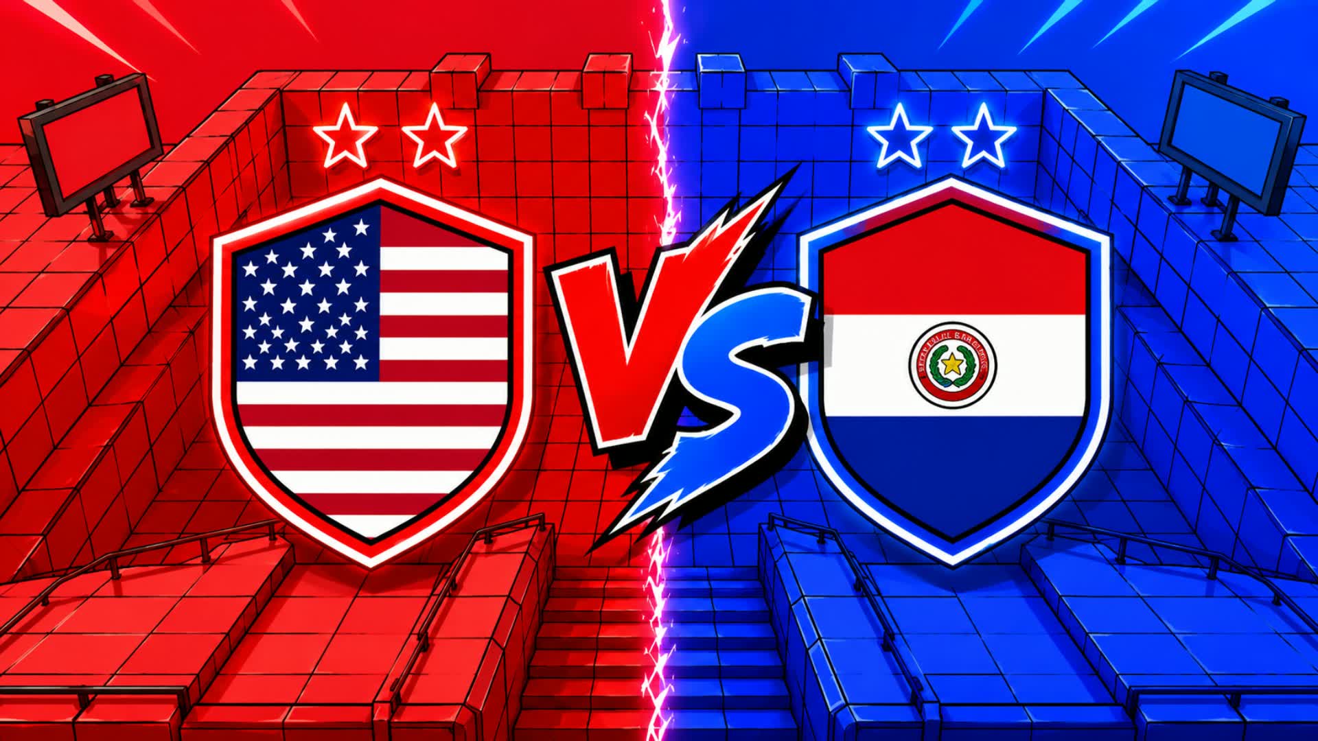 USA🔴 VS PARAGUAY🔵 FOOTBALL WORLD CUP — Fortnite Creative map