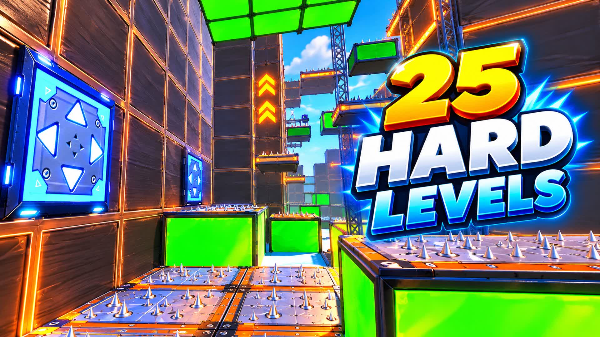 HARD PARKOUR 25 LEVELS! — Fortnite Creative map