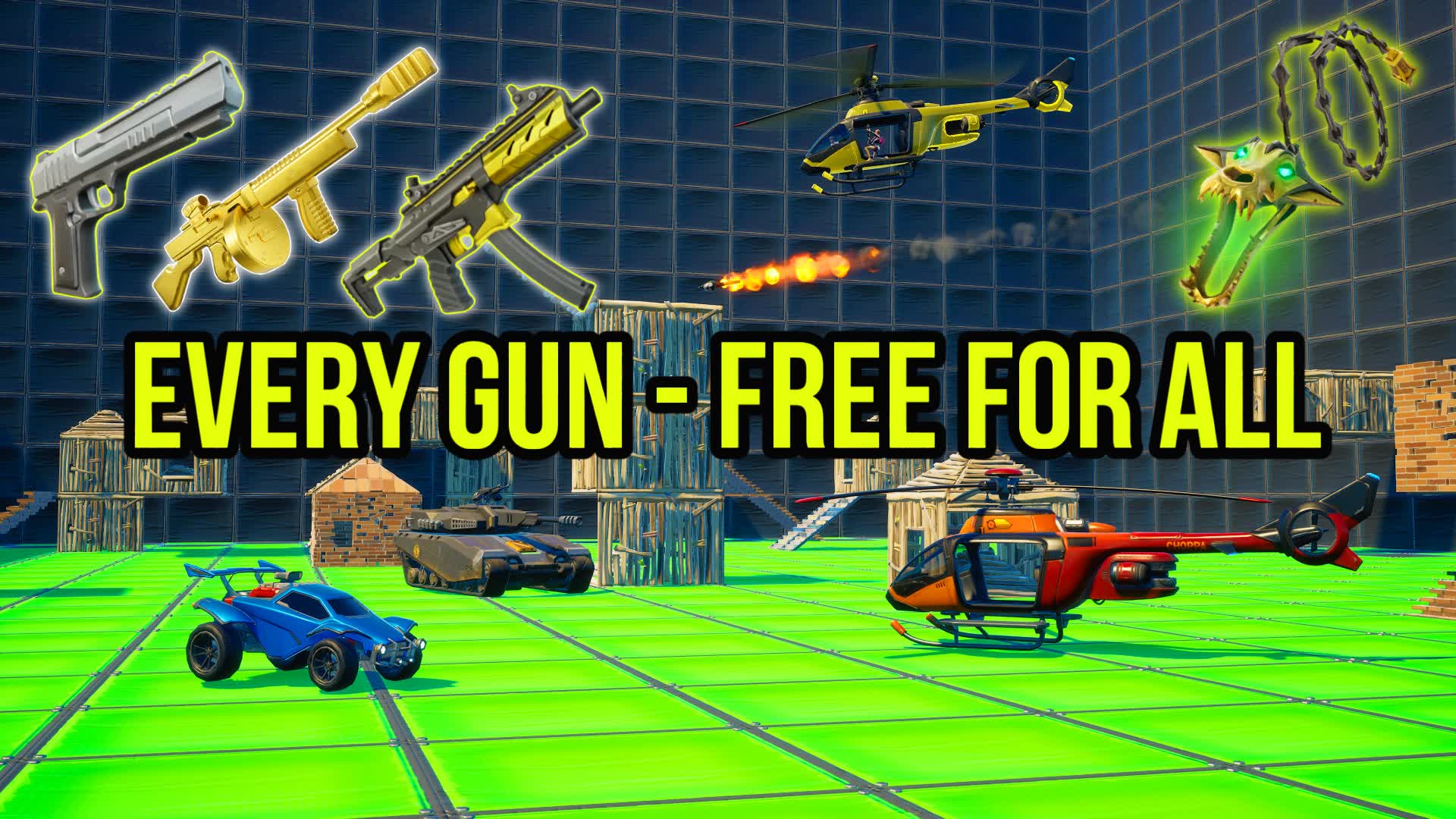 EVERY GUN - FREE FOR ALL β Fortnite Creative map