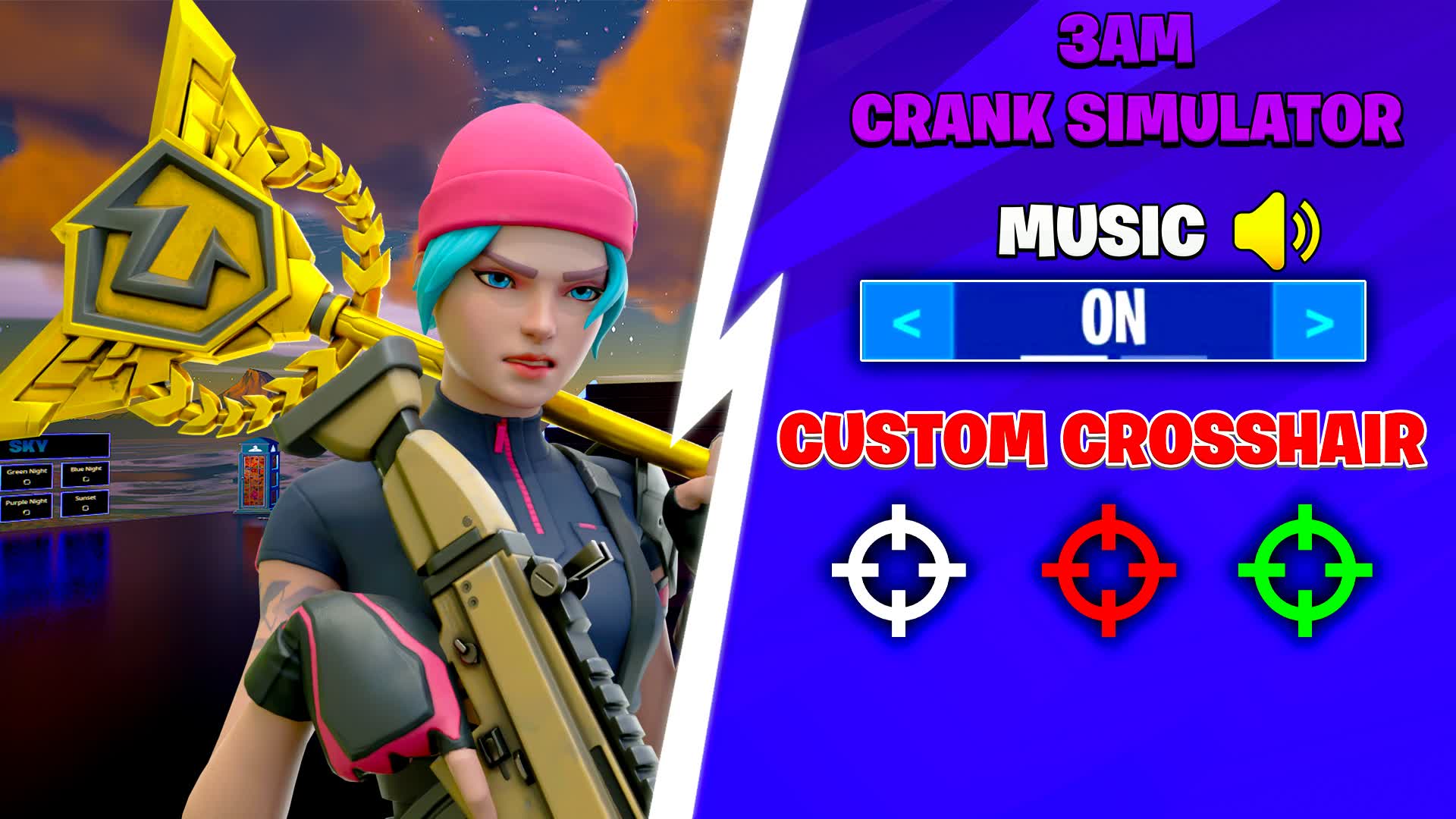 3AM🌌FREEBUILD🌌CRANK SIMULATOR — Fortnite Creative map