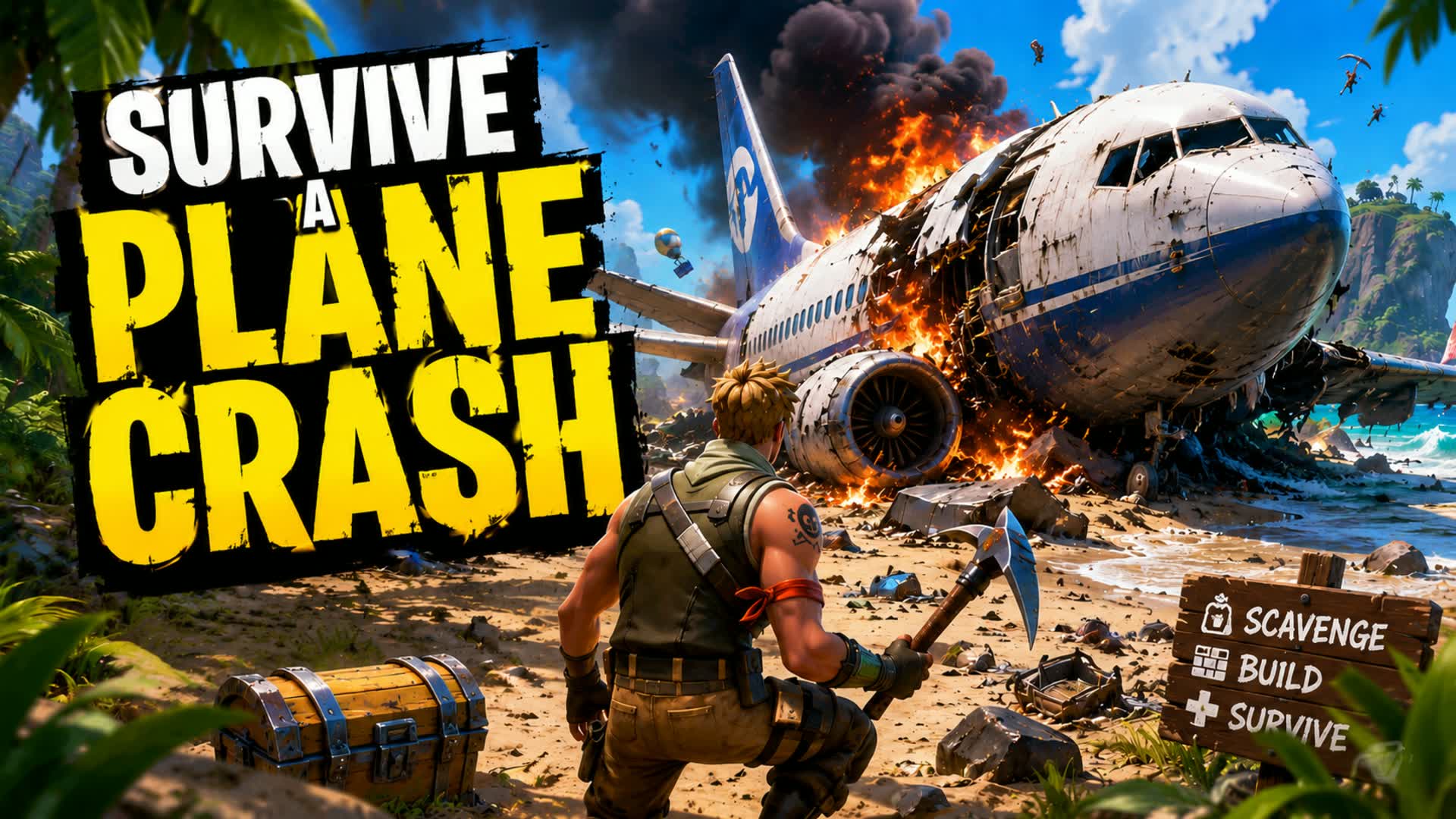 SURVIVE A PLANE CRASH (UPDATE) — Fortnite Creative map