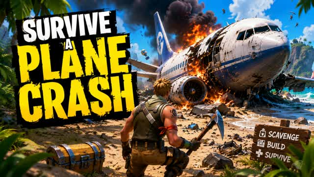 SURVIVE A PLANE CRASH (UPDATE) — Fortnite Creative map