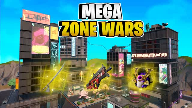 MEGA ZONE WARS🏙️ — Fortnite Creative map