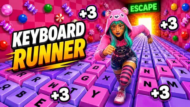 Keyboard Runner β Fortnite Creative map